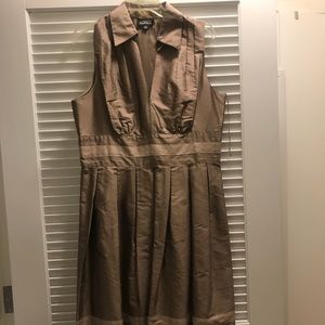 Tan Adrianna Papell Sleeveless Dress